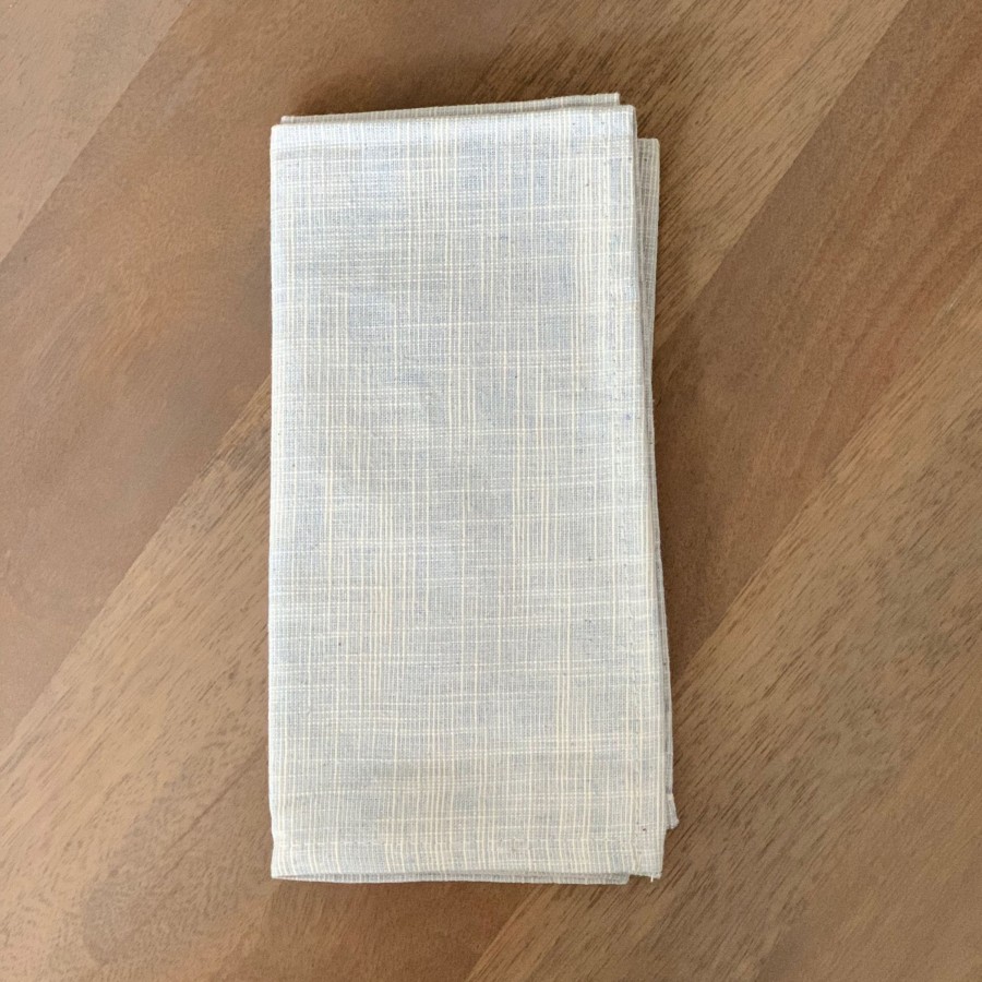 Table Linens Tea + Linen | Blue Vintage Grain Napkins - Set Of 4