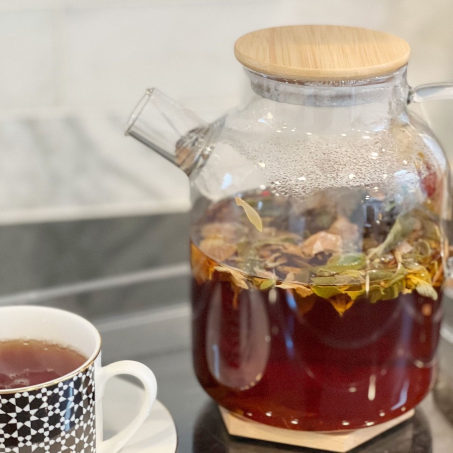 Drinkware Tea + Linen | Glass Teapot - 1800Ml