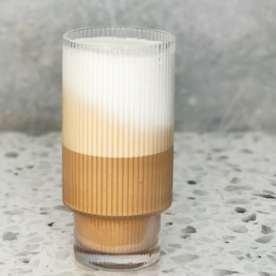 Drinkware Tea + Linen | Ribbed Drinking Glass