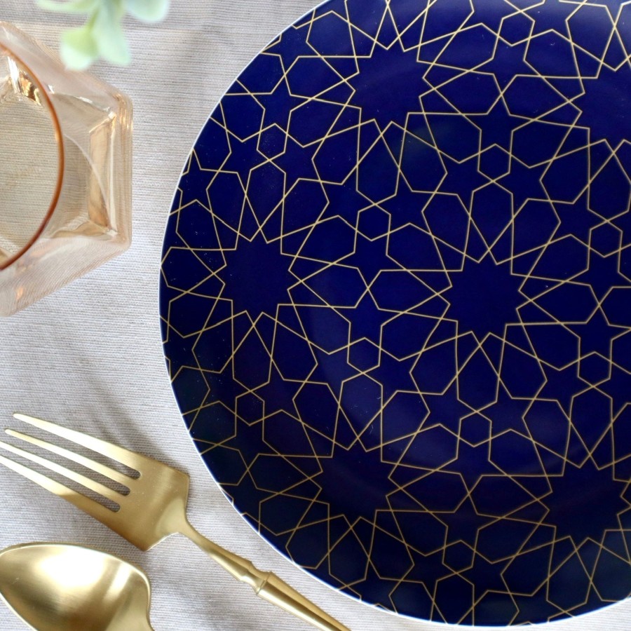 Dinnerware Tea + Linen | Blue Mosaic Appetizer Plates - Set Of 4