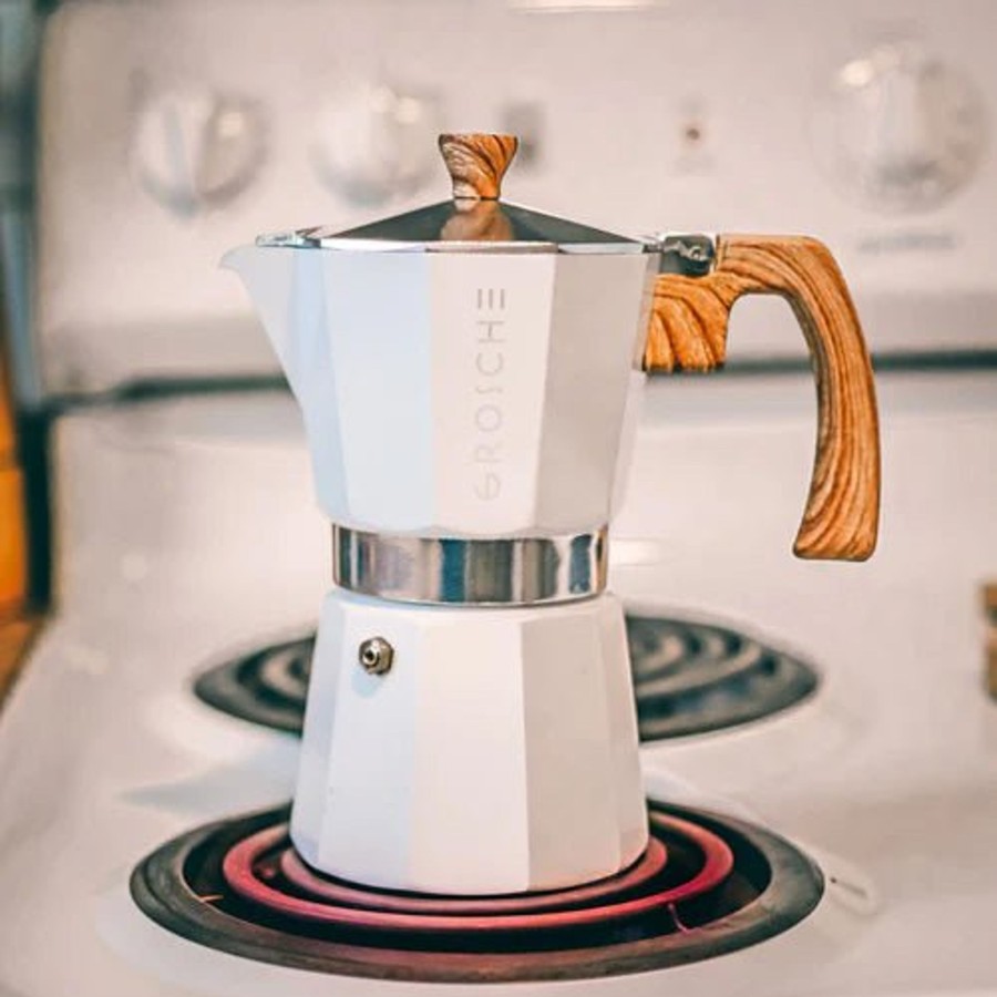 Drinkware Tea + Linen | Stovetop Moka Pot, White