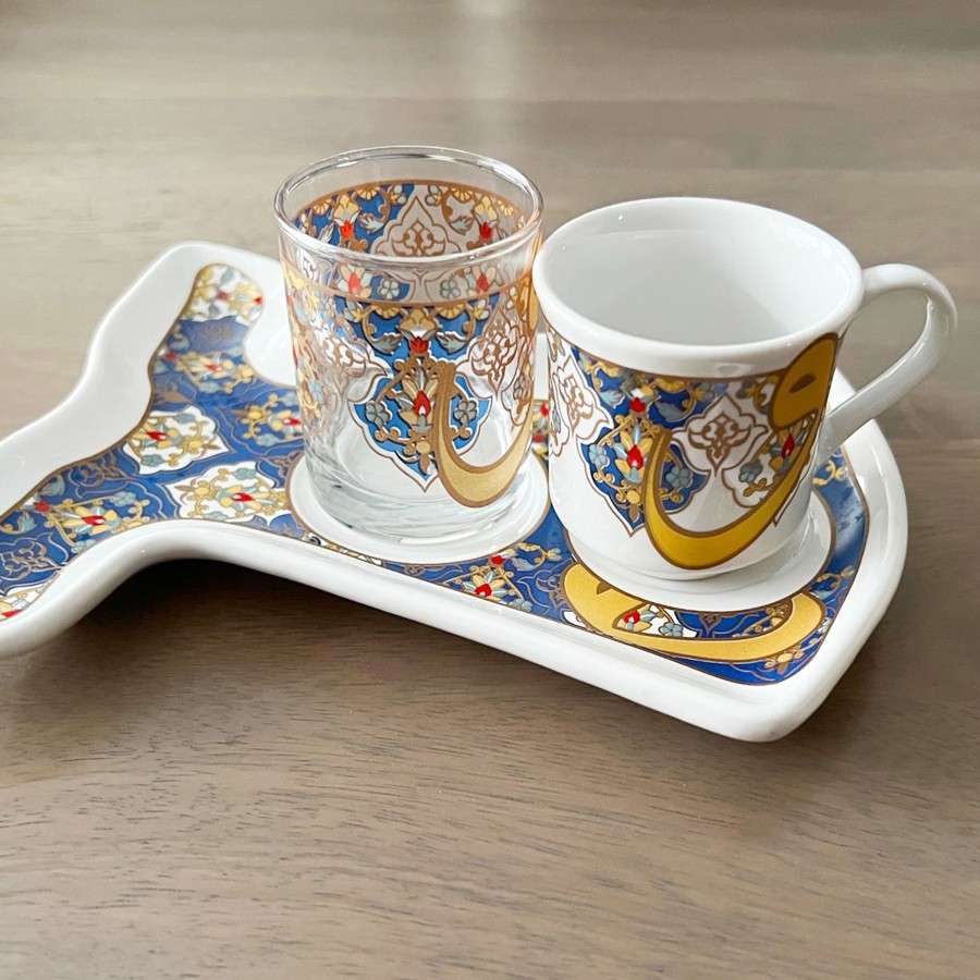 Drinkware Tea + Linen | Wow Caftan Turkish Coffee Set