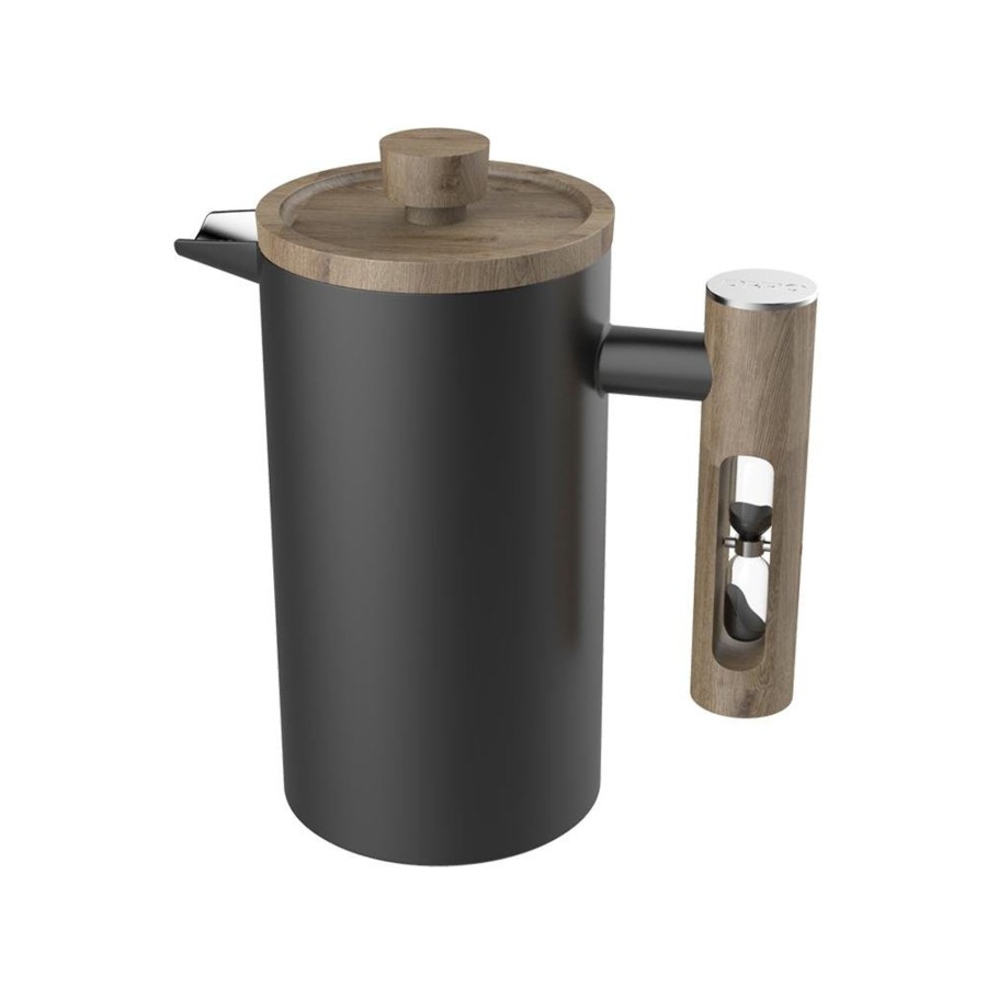 Drinkware Tea + Linen | French Press With Timer - Black (Pre-Order)