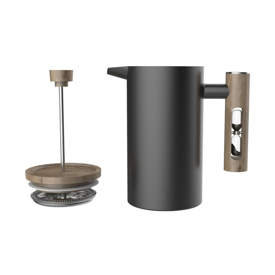 Drinkware Tea + Linen | French Press With Timer - Black (Pre-Order)