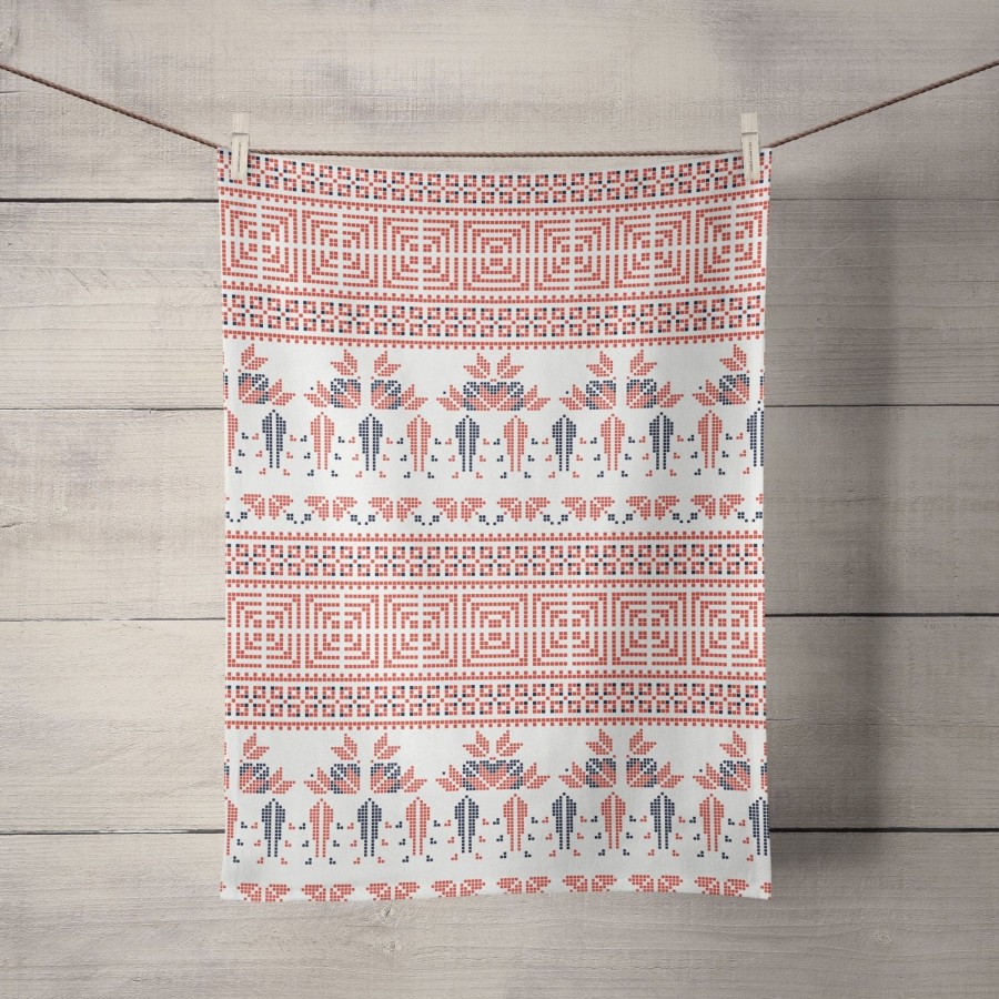 Tea Towels Tea + Linen | Tatreez Tea Towel