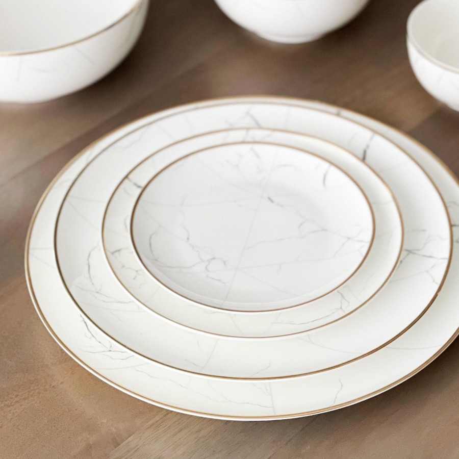 Dinnerware Tea + Linen | Marble Pattern 12" Serving Plate