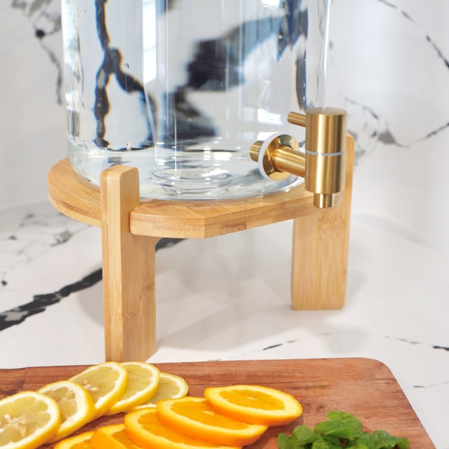 Drinkware Tea + Linen | Glass Drink Dispenser With Stand