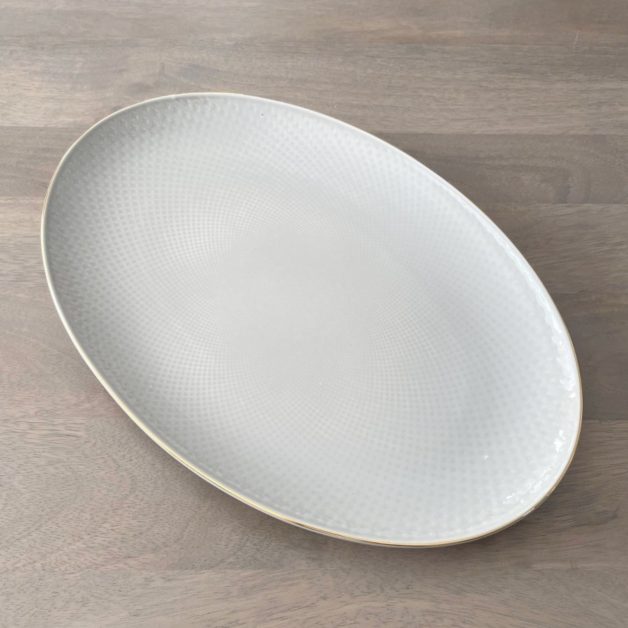 Serveware Tea + Linen | Camille Bone China 14" Serving Platter