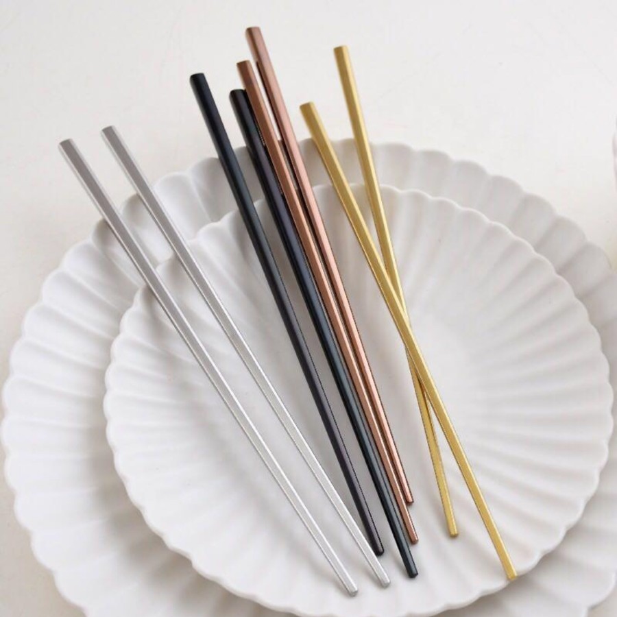 Flatware Tea + Linen | Annie Rose Gold Chopsticks - Set Of 4