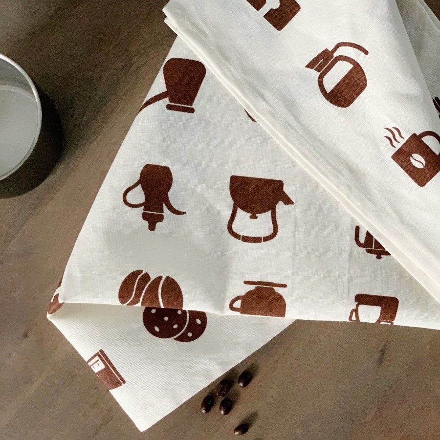 Tea Towels Tea + Linen | Coffee All The Ways Tea Towel