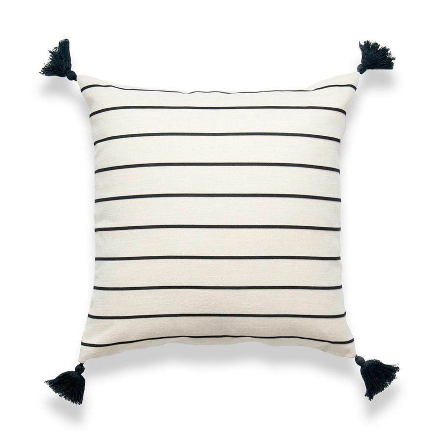 Pillows & Blankets Tea + Linen | Striped Hand-Woven Moroccan Pillow