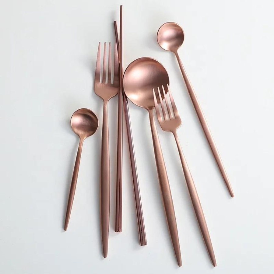 Flatware Tea + Linen | Annie Rose Gold Cocktail Stirrers - Set Of 4