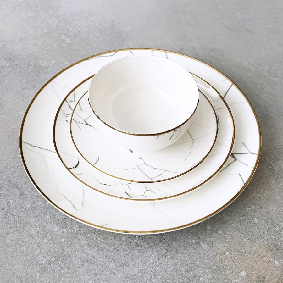 Dinnerware Tea + Linen | Marble Pattern Bone China Dinnerware