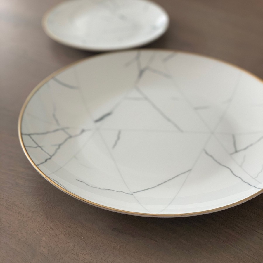 Dinnerware Tea + Linen | Marble Pattern Bone China Dinnerware