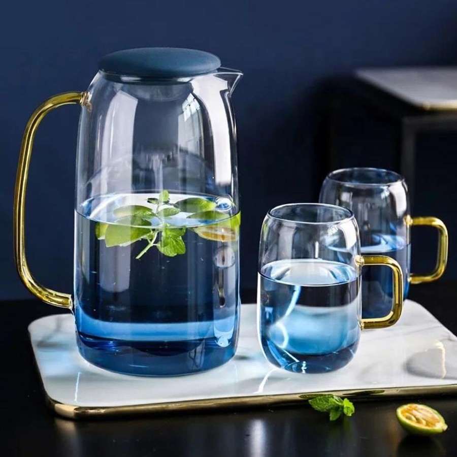 Drinkware Tea + Linen | Blue Ombre Pitcher And Cups