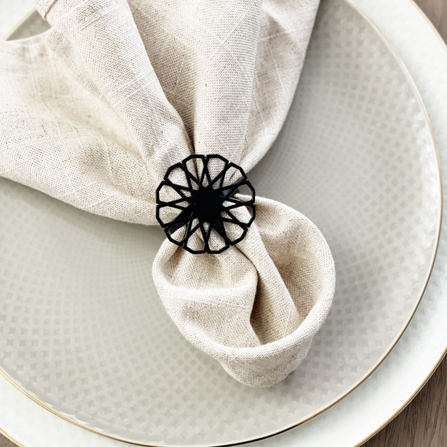 Table Linens Tea + Linen | Safa Napkin Ring - Set Of 4