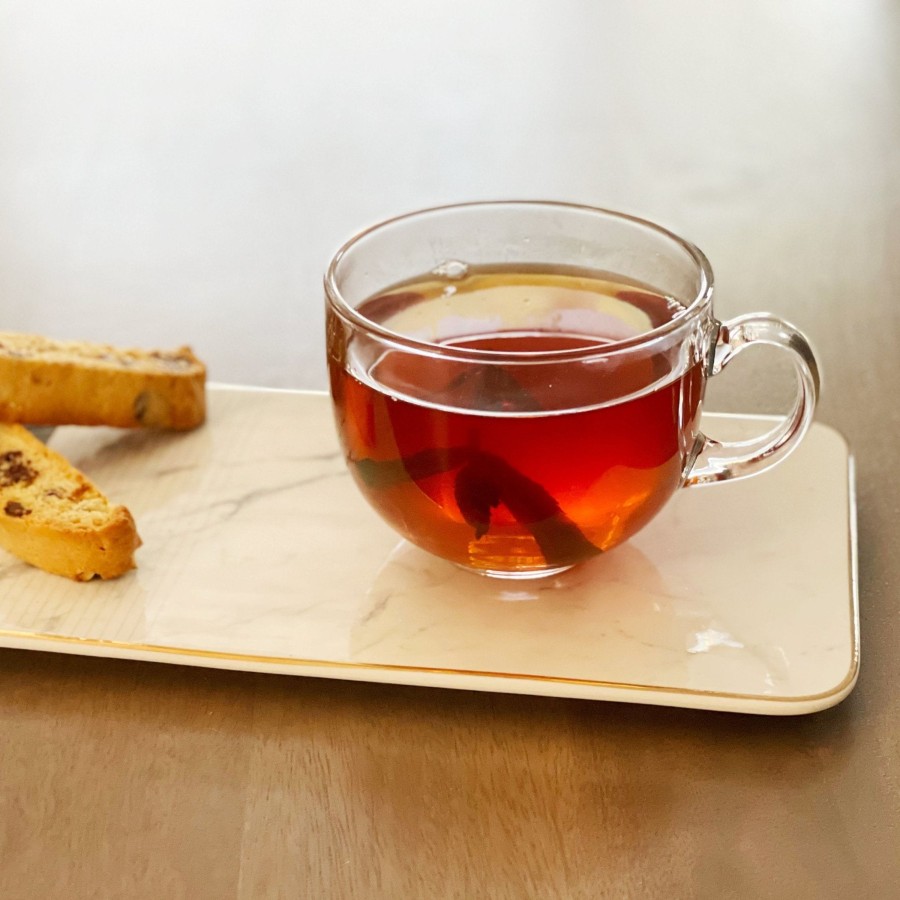 Drinkware Tea + Linen | Alvina Glass Tea Cup