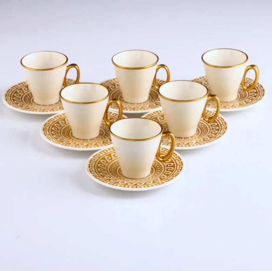 Drinkware Tea + Linen | Orion Turkish Porcelain Coffee Set