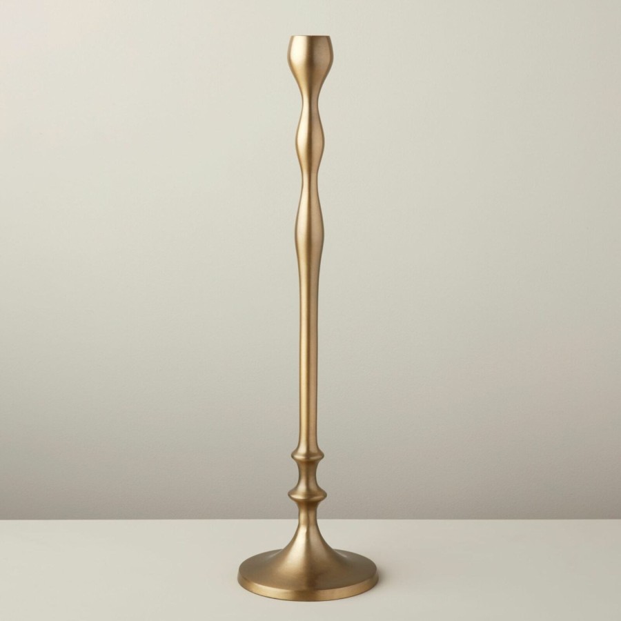 Decor Tea + Linen | Aged Bronze Candlestick, Tall