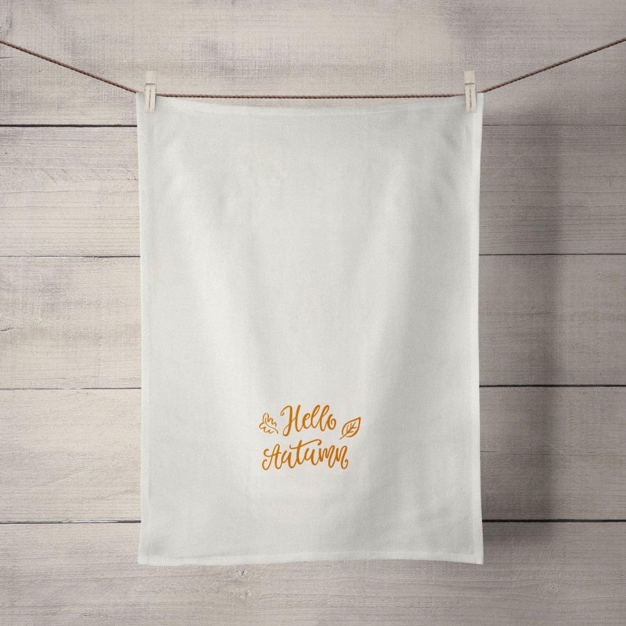 Tea Towels Tea + Linen | Hello Autumn Tea Towel