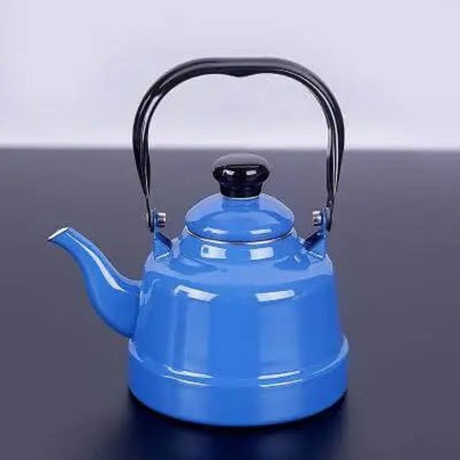 Drinkware Tea + Linen | Retro Enamel Double Tea Pot