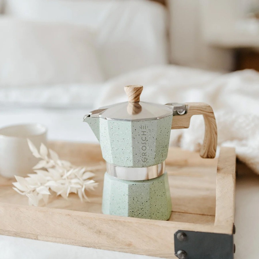 Drinkware Tea + Linen | Stovetop Moka Pot, Mint Green