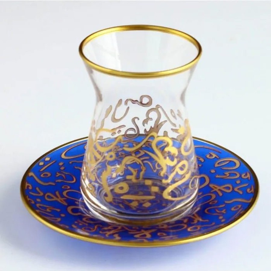 Drinkware Tea + Linen | Arabic Calligraphy Cup And Saucer Set