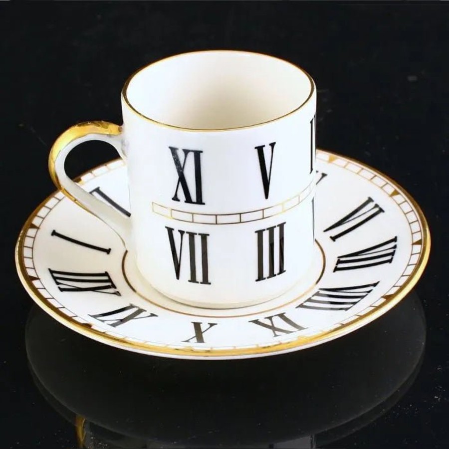 Drinkware Tea + Linen | Roman Clock Espresso Set