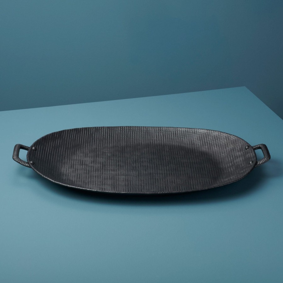 Serveware Tea + Linen | Gwyneth Aluminum Tray With Handles