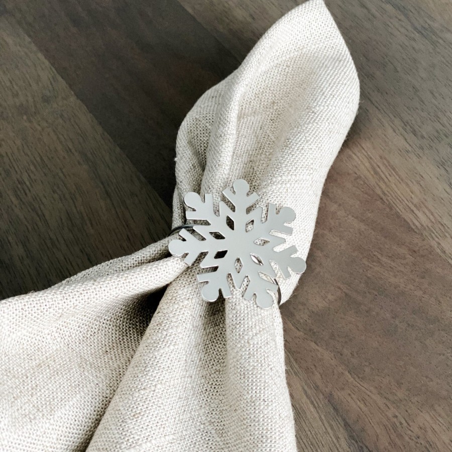 Table Linens Tea + Linen | Snowflake Napkin Ring