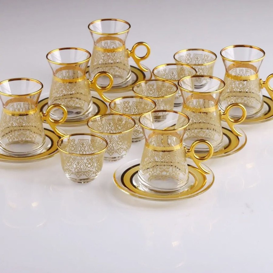 Drinkware Tea + Linen | Gold Ilayda Tea And Coffee Set