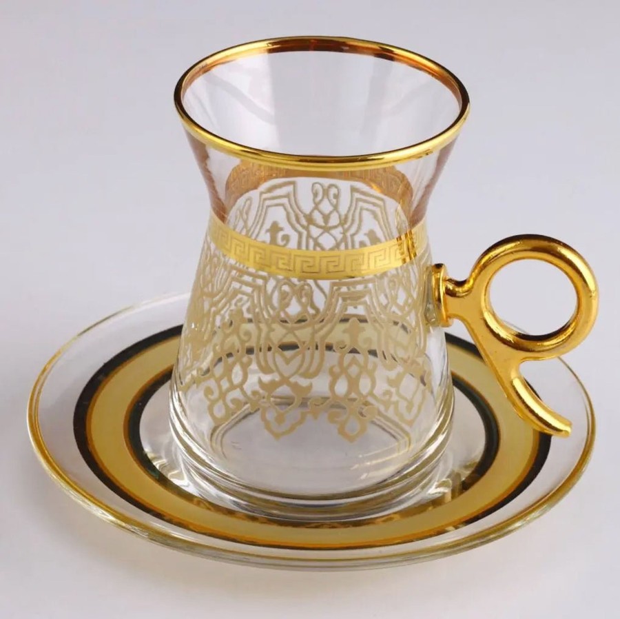 Drinkware Tea + Linen | Gold Ilayda Tea And Coffee Set