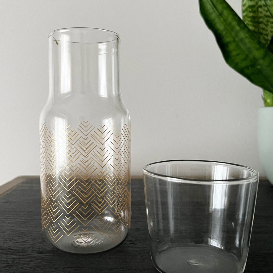 Serveware Tea + Linen | Chevron Bedside Carafe