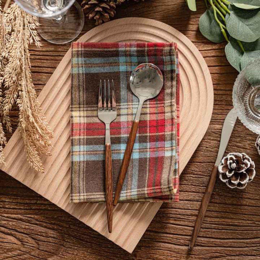 Table Linens Tea + Linen | Tartan Dinner Napkins - Set Of 4